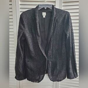 LAURN CONRAD Elegant Black Lace Women's Blazer- Sz 10